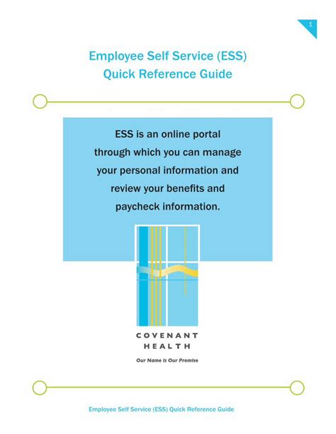 Employee Self Service (ESS) User Reference Guide.